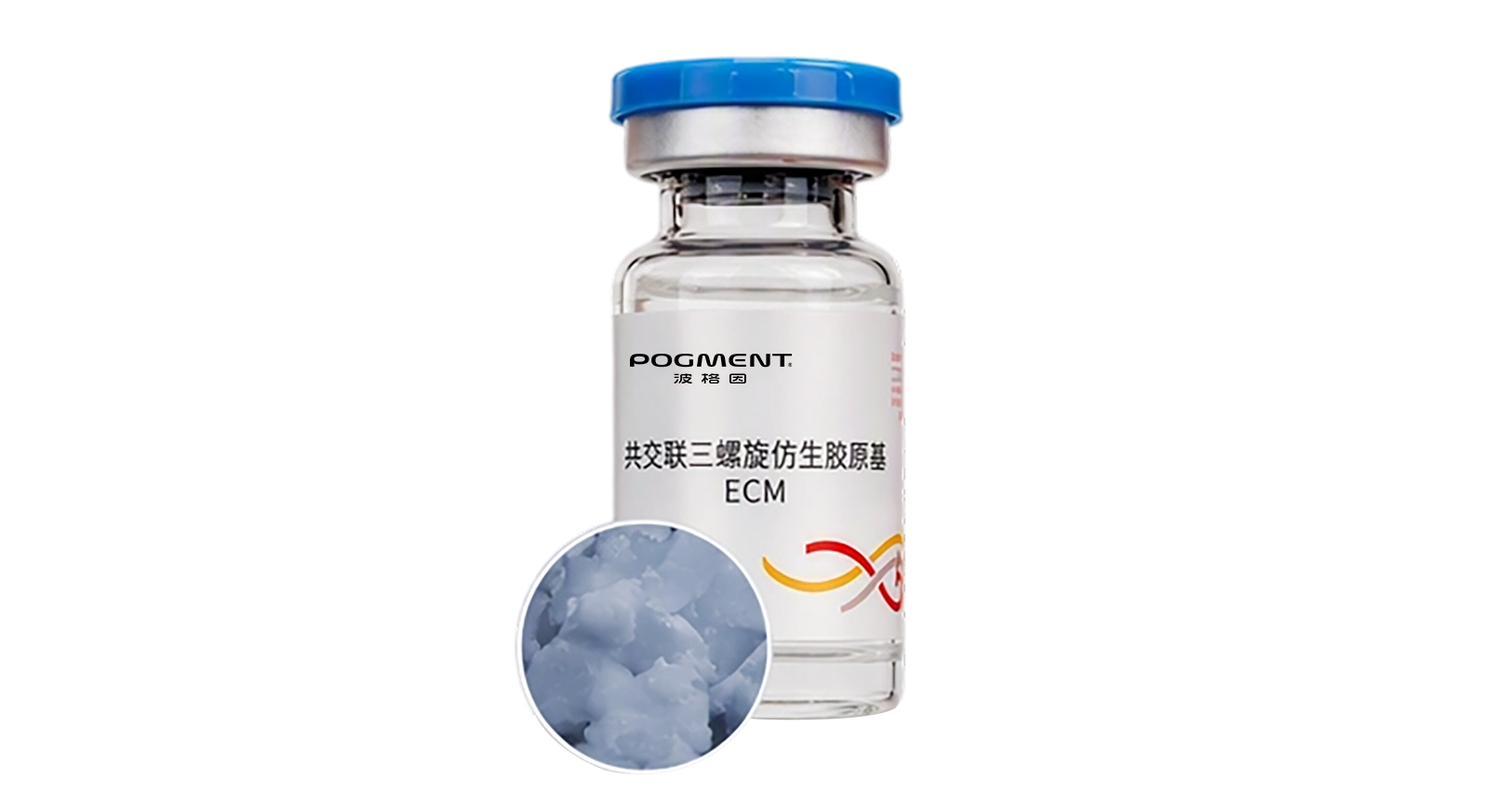 Co-crosslinked triple-helix biomimetic collagen ECM